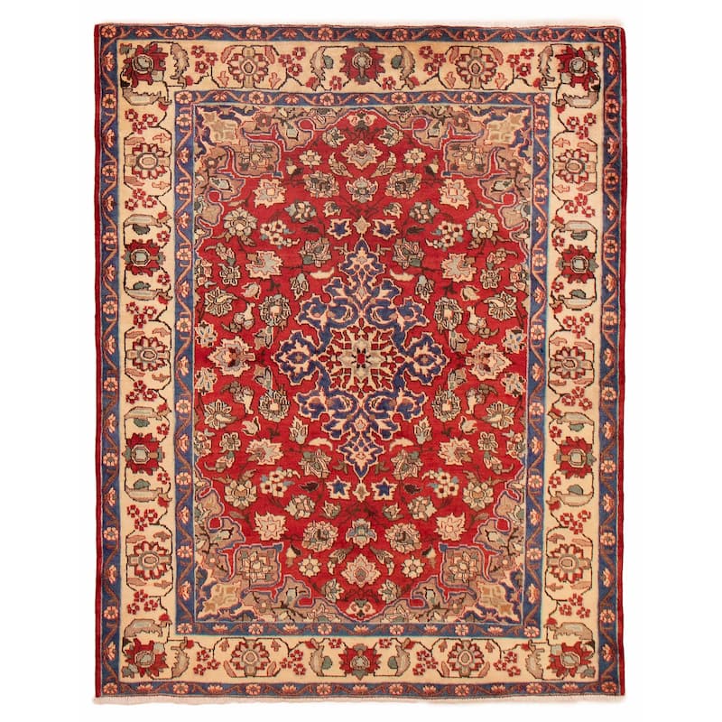 ECARPETGALLERY Hand-knotted Kayseri Vintage Red Wool Rug - 4'11 x 6'4 - Red - 4'11 x 6'4