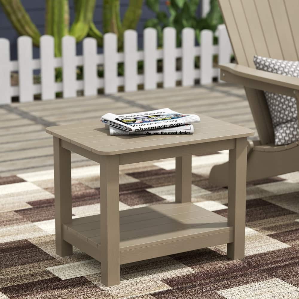 Vineyard HIPS Eco-Friendly Outdoor Modern Square All Weather Side Table