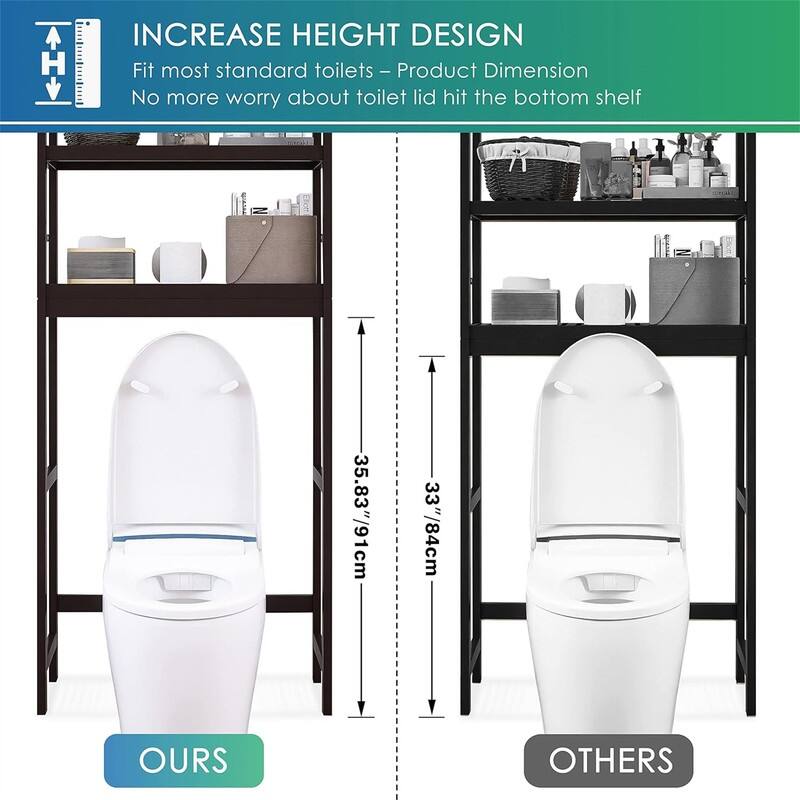 Over The Toilet Storage - 10.2D x 24.8W x 67H
