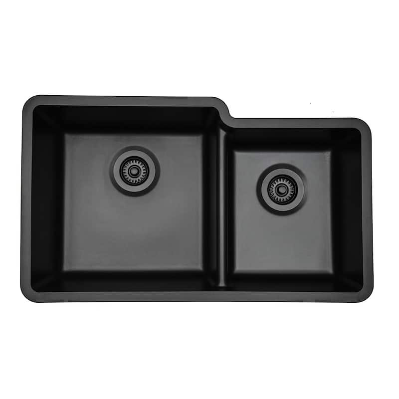 Lexicon Platinum Quartz 60/40 Double Bowl Kitchen Sink