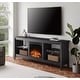 preview thumbnail 40 of 43, Wood Fireplace TV Stand for 75 Inch TV Entertainment Center, 70 Inch
