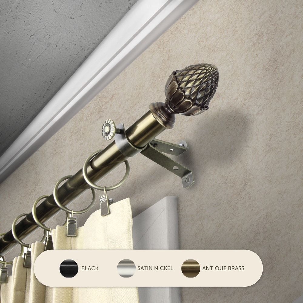 InStyleDesign Seed Adjustable Curtain Rod 13/16 inch dia.