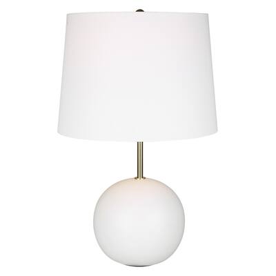 Round Ceramic Sphere Base 1-Light Accent Lamp - 22 x 14 x 12