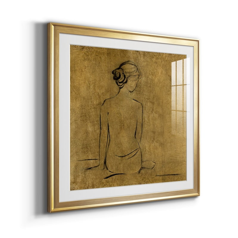 Golden Bather I Premium Framed Print - Ready to Hang