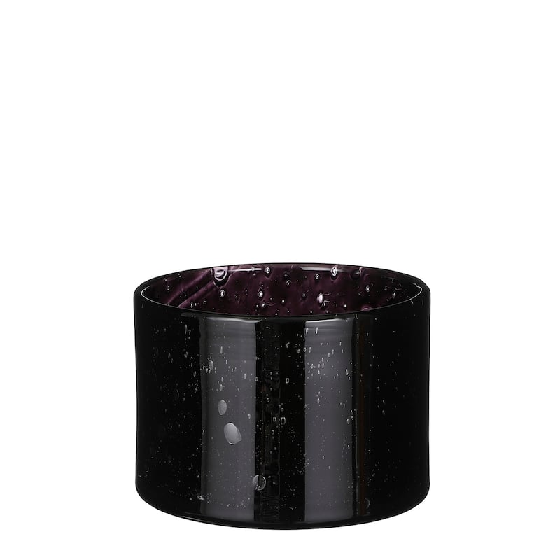 Estelle Glass Vase Black 6.3"H - A - A - Black