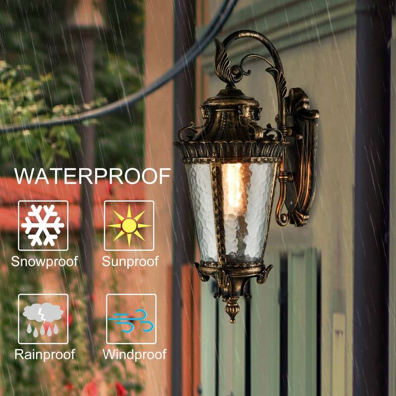 Piomonte Outdoor Wall Lantern Sconce Waterproof Porch Light Fixture 1-Light