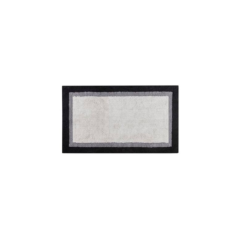 Cotton Tufted Bath Rug - Black