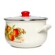 preview thumbnail 4 of 8, STP Goods Apples Belly Deep Enamel on Steel Casserole w/Glass Lid