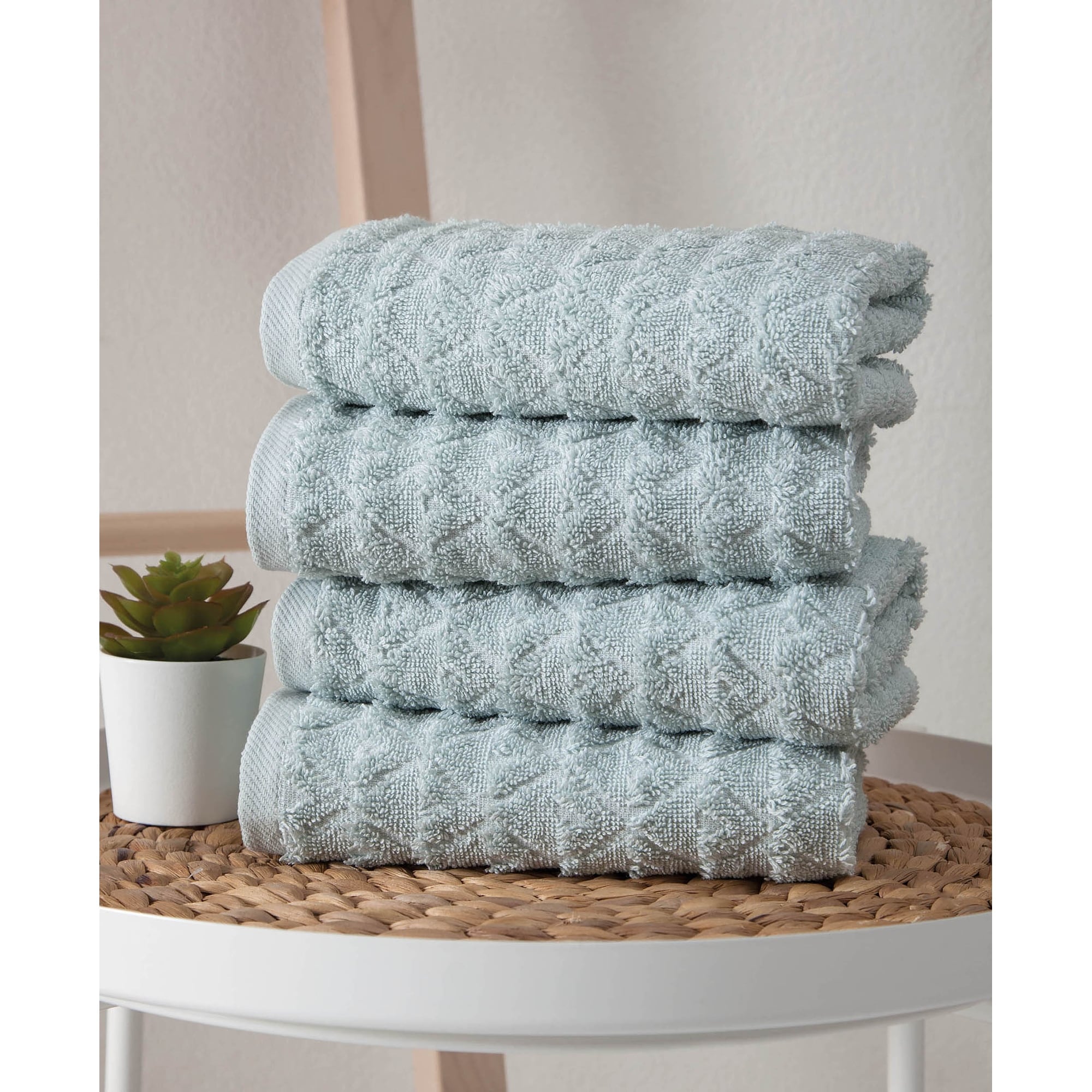 Ozan Premium Home Azure Collection 100% Turkish Cotton 4-Pc. Hand Towels