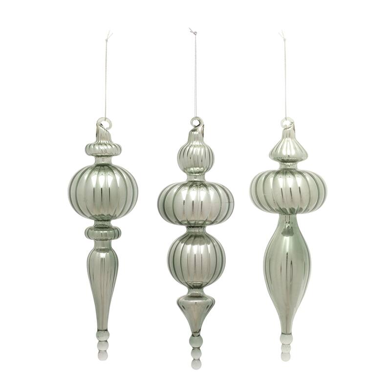 Glass Finial Drop Ornament (Set of 6)