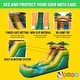 preview thumbnail 4 of 3, Pogo Bounce House Crossover Kids Inflatable Water Slide, Tropical with Blower, 12 ft