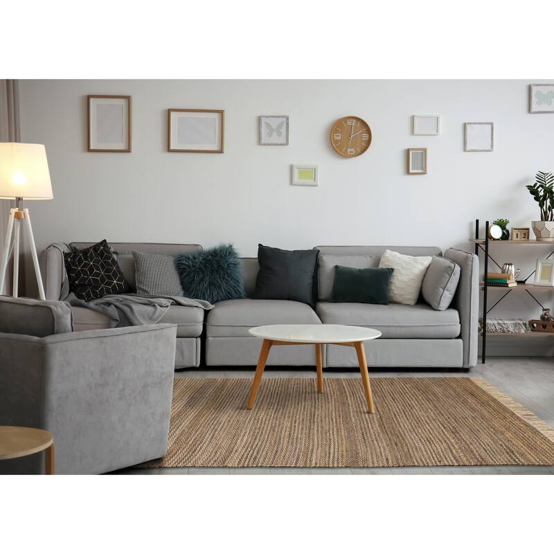 Nairobi Collection - Braided Jute Beige Rug