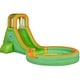 preview thumbnail 5 of 10, Sunny & Fun Single Ring Inflatable Water Slide Park & Blow up Pool with Air Pump Green