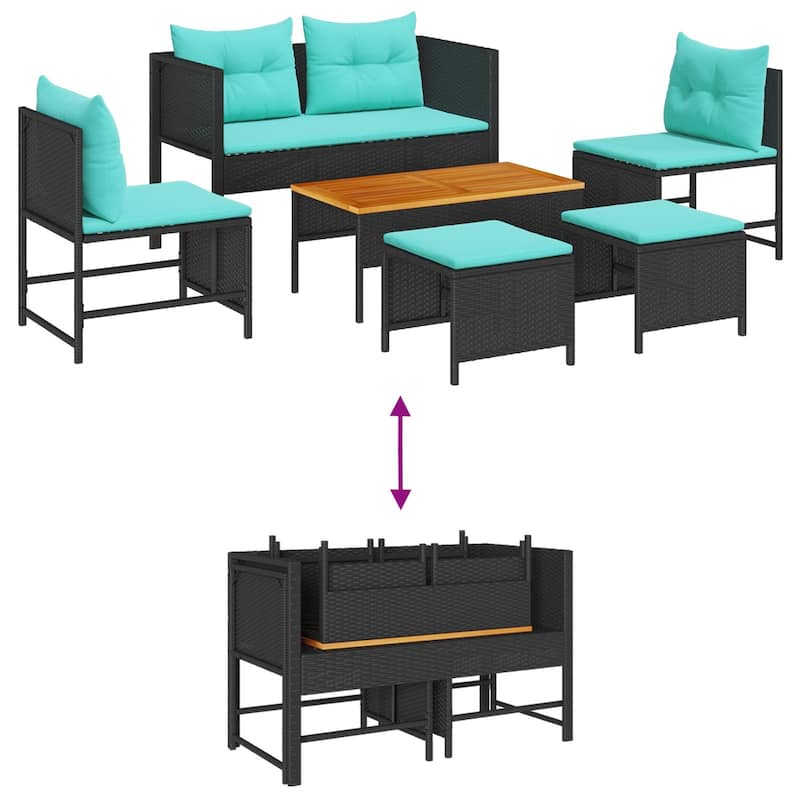 vidaXL Outdoor Furniture Set - 44.5 x 21.7 x 27.7
