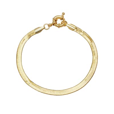 Victoria Townsend Yellow Gold Plated Herringbone Bracelet