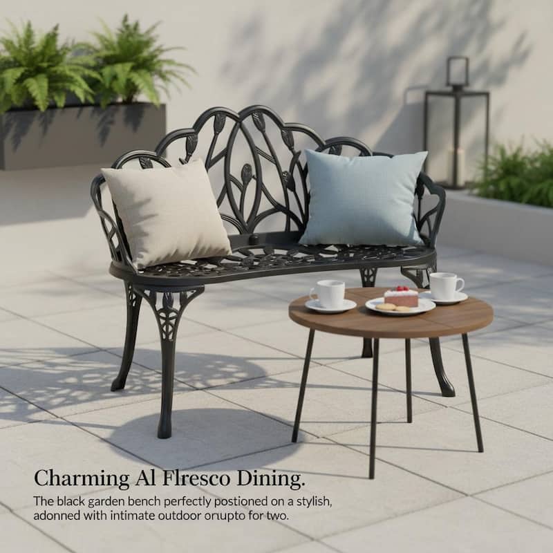 Sleek Aluminum Outdoor Loveseat for Modern Patios