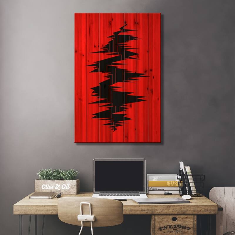 Die Fraktur Print On Wood by The Usual Designers - Multi-Color