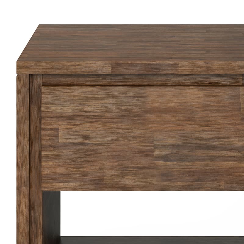 WYNDENHALL Mitchell SOLID WOOD / Metal 22 inch wide Square Modern Industrial End Table - 22 W x 22 D x 22 H