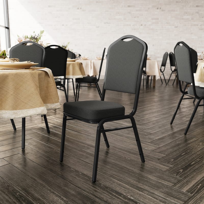 4 Pack Crown Back Stacking Banquet Chair - 20.25"D x 17.25"W x 38"H