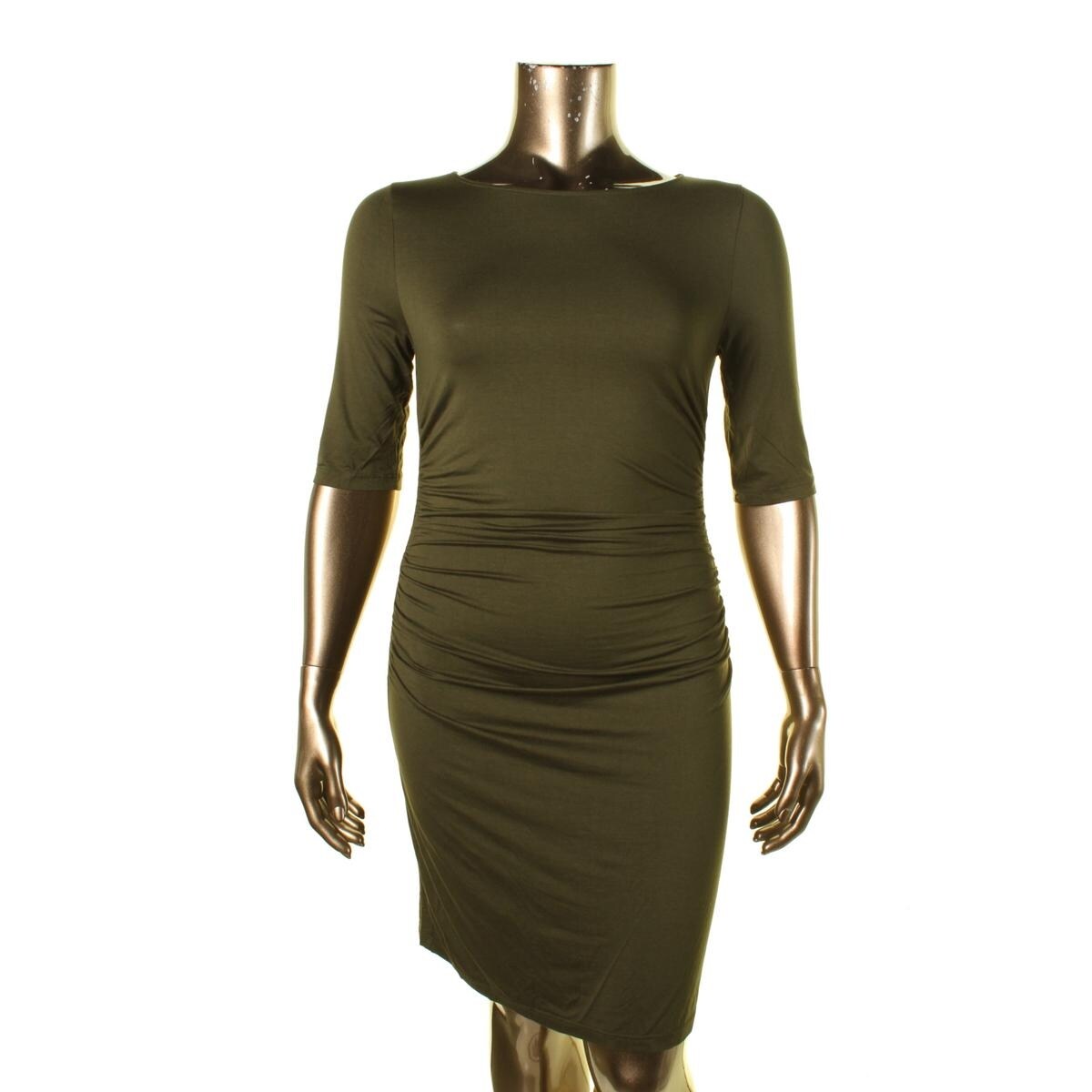 elbow sleeve work dress