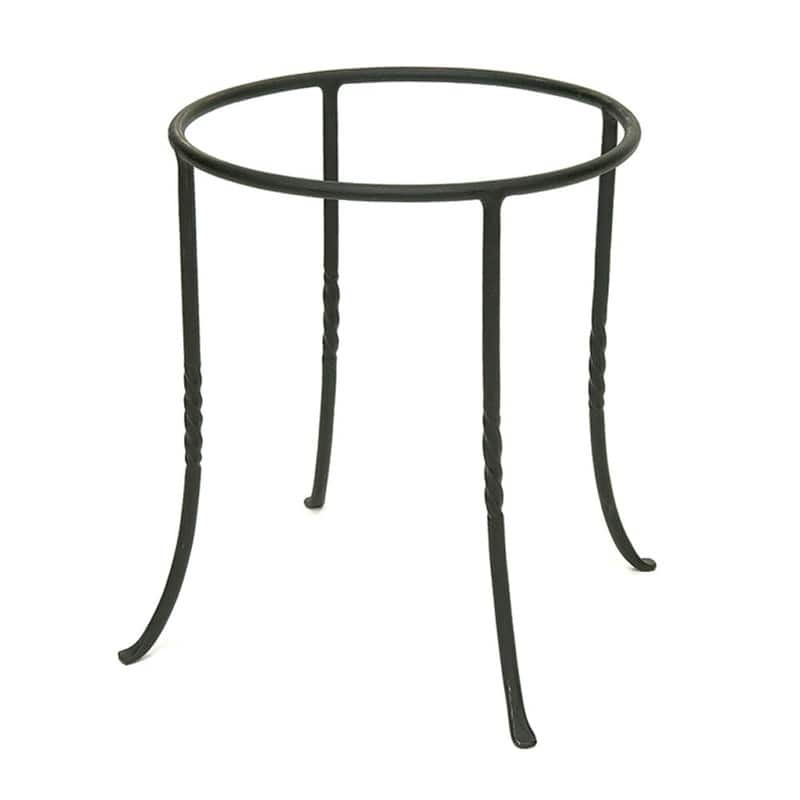 Achla Designs Indoor Outdoor Patio Ring Plant Stand , 14 Inch Tall, Black Powder Coat Finish