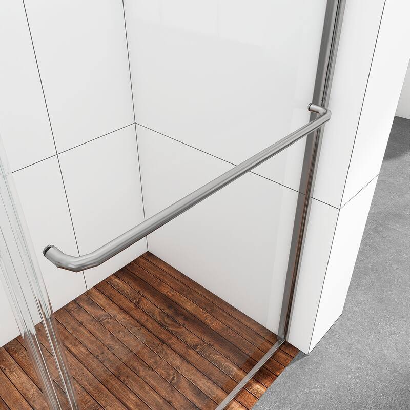 48/54/60 Inch Double Sliding Framed Shower Door with Clear Tempered Glass