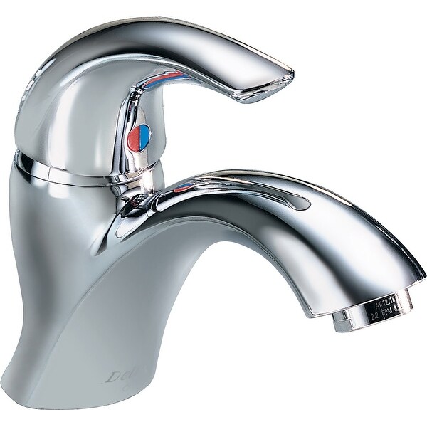 Delta 22C601 Single Handle 1.5GPM Single Hole Mount Bathroom Faucet with Wrench Flat Aerator Less Pop-Up Assembly from the