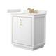 Option White / White Quartz Top / Satin Bronze Hardware