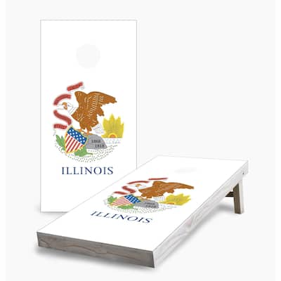 Illinois State Flag Cornhole Game (Choose Wraps or Boards)
