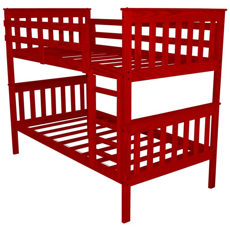 Pine Twin Mission Bunkbed - Tractor Red