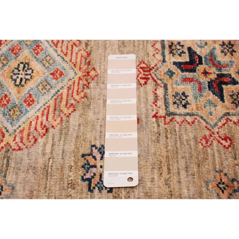 ECARPETGALLERY Hand-knotted Aryana Khaki Wool Rug - 2'11 x 7'11