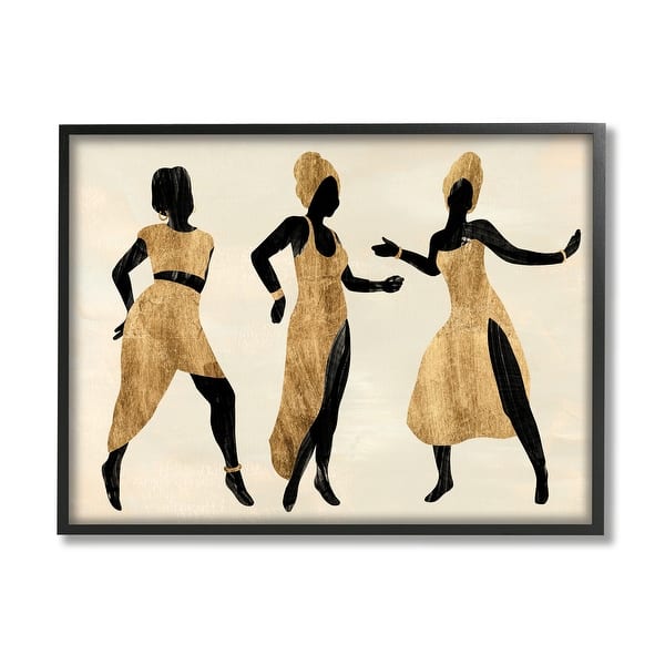 slide 2 of 11, Stupell Industries Powerful Women Dancing African Glam Fashion Black Beige Framed Wall Art Black - 24 x 30