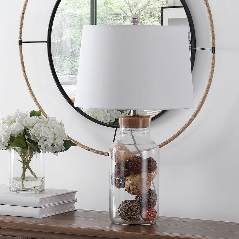 SAFAVIEH Lighting Cornella 26.5" Table Lamp - 15" W x 15" D x 26" H - 15Wx15Dx26H