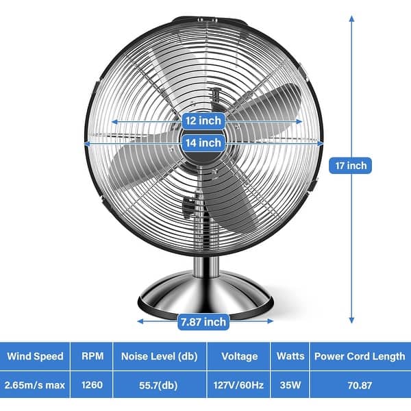 12 Inch Low Noise Stand Fan with 3 Settings Speeds - Bed Bath & Beyond ...