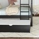 preview thumbnail 52 of 79, Walker Edison Solid Wood Twin Size Bunk Bed with Trundle