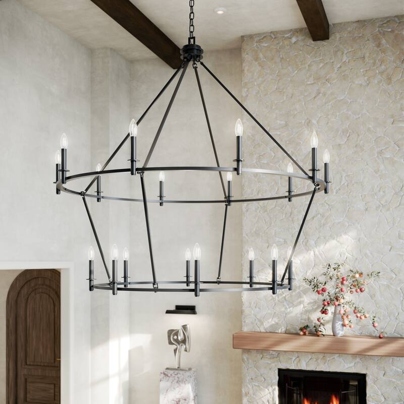 Kichler Lighting Carrick 54.25 in. 18-Light Tiered Chandelier