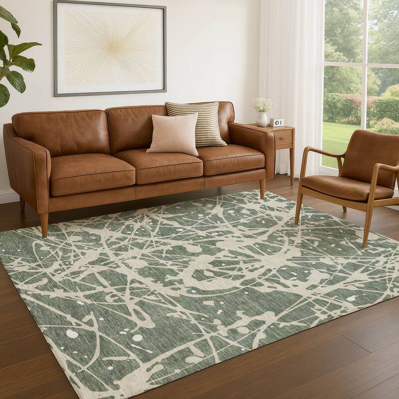 Machine Washable Indoor/ Outdoor Modern Campo Chantille Rug