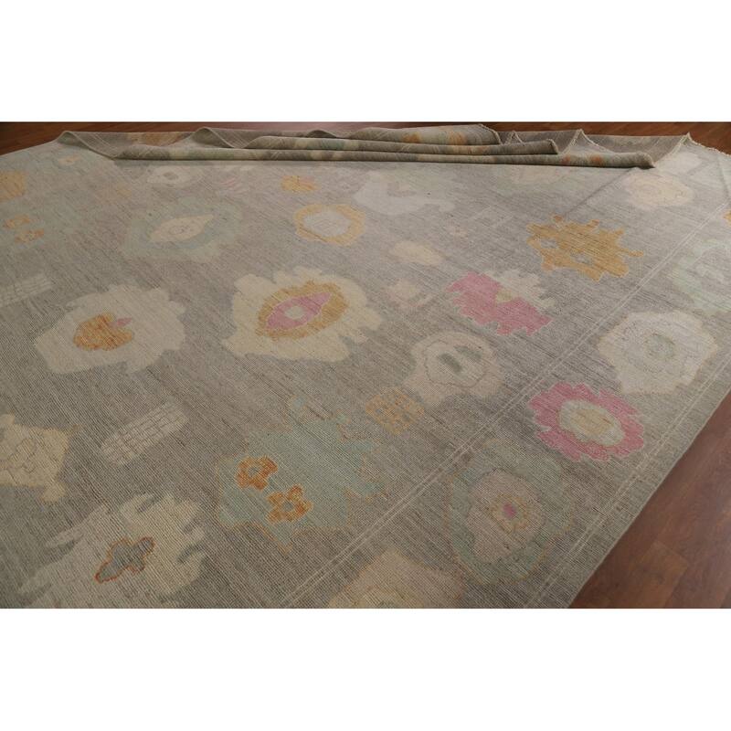 Handmade Oushak Turkish Area Rug Oriental Wool Carpet - 9'3"x 12'4"