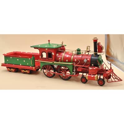 Handmade Antique Reproduction Tin Model Train-1906 Steam Trains Figurine Artwork