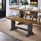 preview thumbnail 7 of 42, Eleanor Two-Tone Trestle Leg Wood Dining Bench by iNSPIRE Q Classic