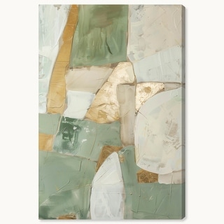 Sage Green Boho Elegant Abstract Canvas Wall Art by Art Remedy, Gallery Wrapped