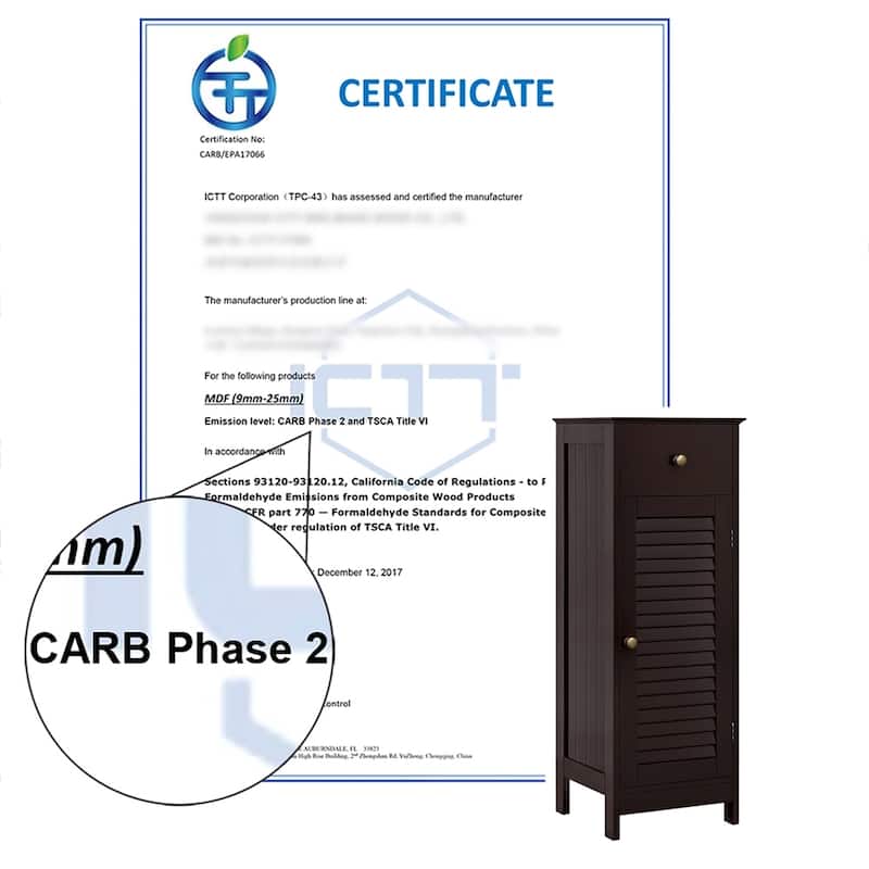 Yaheetech Bathroom Free Standing Storage Floor Cabinet with Drawers