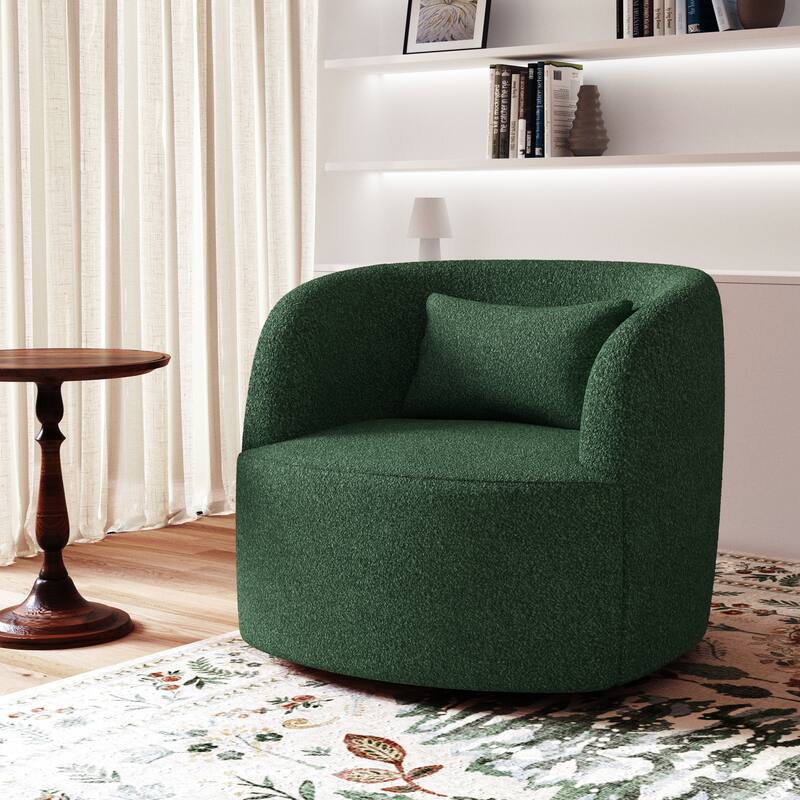 Modern 360-degree Rotation Teddy Barrel Chairs