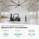preview thumbnail 9 of 42, 240"/264"/288" HVLS Industrial Ceiling Fan 120V 1-Phase with Aluminum Blades for Warehouse, Factory, Gym, Barn