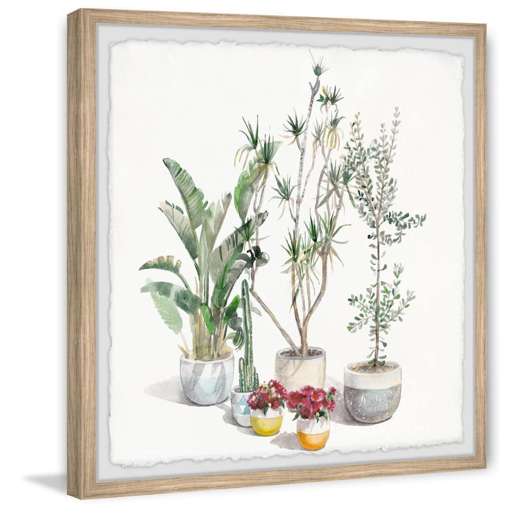 Tropical Flair Framed Wall Art, Elegant Home Touch - Sophisticated Artwork for Refined Décor