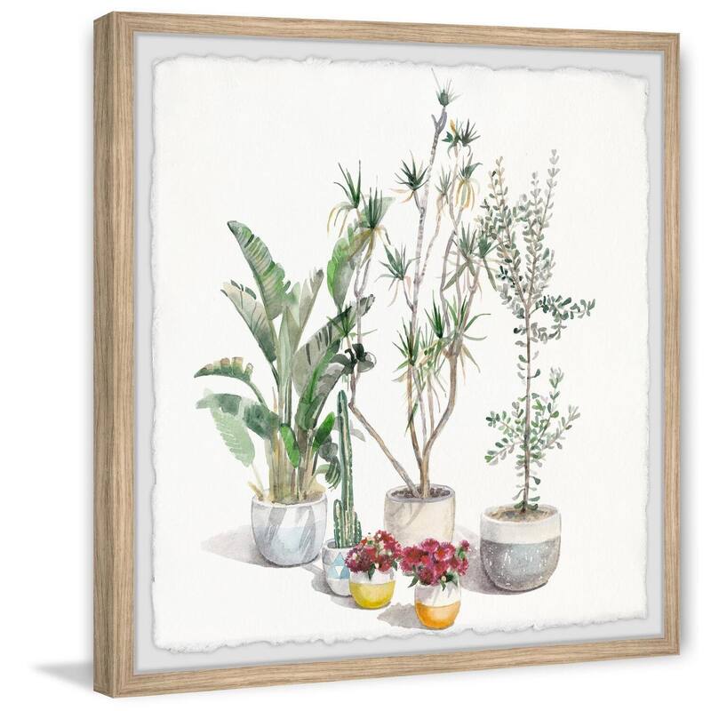Tropical Flair Framed Wall Art, Elegant Home Touch - Sophisticated Artwork for Refined Décor
