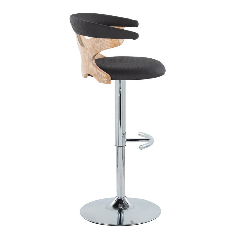 Carson Carrington Viby Adjustable Bar Stool with Rounded T Footrest (Set of 2)