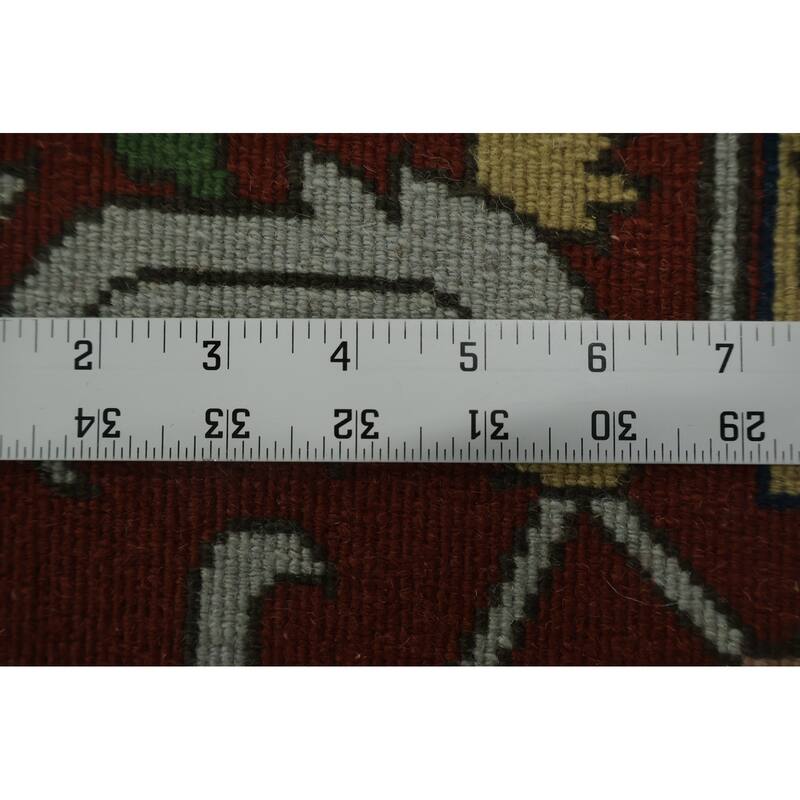 Hand Knotted Oriental 100% Wool Carpet Traditional All-Over Navy Blue & Blues Agra Area Rug - 9' 1'' X 6' 1''