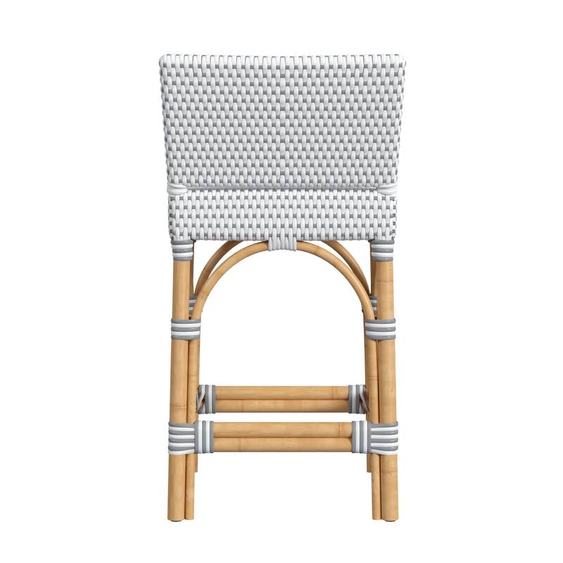 Serienna 24.5"H Seat Rattan Low Back Counter Stool
