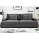 preview thumbnail 11 of 13, 94.49''W Velvet Square arms Oversized Sofa / twin-sized Sofa Bed